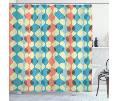 Vintage Colors Fifties Shower Curtain