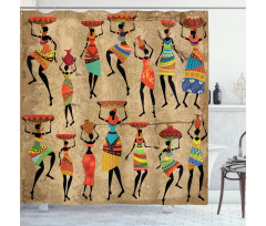 Woman Silhouettes Shower Curtain