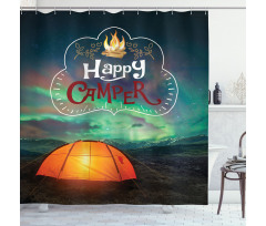 Aurora Borealis Tent Shower Curtain
