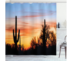 Desert Cactus Wild West Shower Curtain