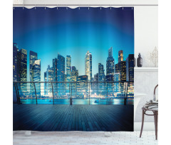 Skyscrapers from Balcony Shower Curtain