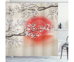 Japanese Sakura Art Shower Curtain