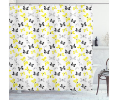 Butterflies Grunge Wings Shower Curtain