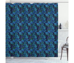 Imprints Pattern of Leafs Shower Curtain