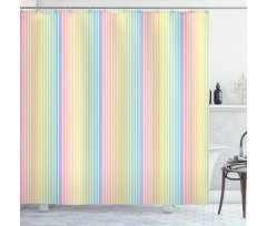 Blended Soft Pastel Color Shower Curtain