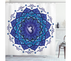 Lotus Ajna Chakra Yoga Shower Curtain