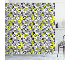 Contemporary Mosaic Shower Curtain