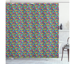 Cobblestone-like Shapes Shower Curtain