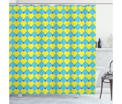 Geometric Rhombus Pattern Shower Curtain