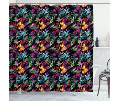 Blooming Flowers and Foliage Shower Curtain