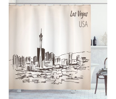 Nevada State Hand Drawn Shower Curtain