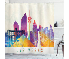 Colorful Landmarks Design Shower Curtain