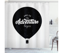 Hot Air Balloon with Phrase Shower Curtain