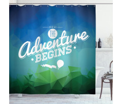 Polygonal Composition Shapes Shower Curtain