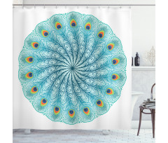 Peafowl Feathers Shower Curtain