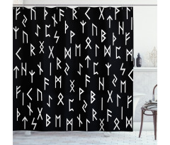 Elder Futhark Symbols Shower Curtain