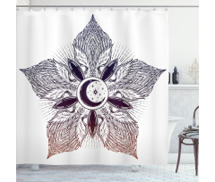 Eastern Feathers Petal Shower Curtain