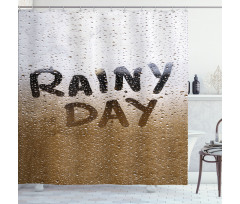 Blurred Rain Drops Photo Shower Curtain