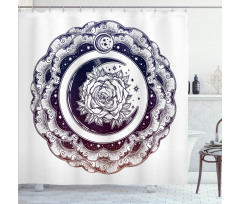 Eastern Crescent Moon Shower Curtain