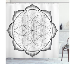 Flower of Life Middle East Shower Curtain