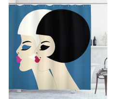 Bob Haircut Twin Ladies Shower Curtain