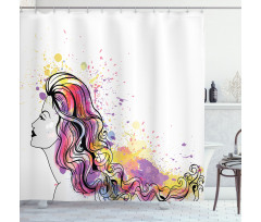 Ink Splatter Background Shower Curtain