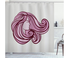 Indulgent Pinky Hair Shower Curtain