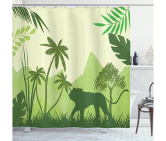 Savannah Flora Fauna Shower Curtain