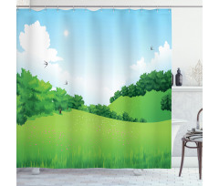 Forest Hills with Scenic View Shower Curtain