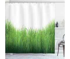 Spring Foliage Pattern Farm Shower Curtain