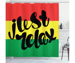 Rastafarian Design Message Shower Curtain