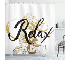 Inspirational Lettering Shower Curtain