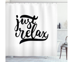 Minimalist Style Lettering Shower Curtain