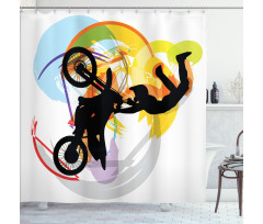 Motocross Rider Shower Curtain