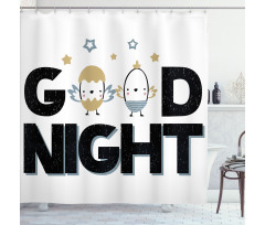 Night and Nesting Eggs Shower Curtain