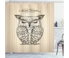 Sleeping Owl Dreams Shower Curtain