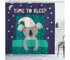 Sleeping Fluffy Koala Bear Shower Curtain