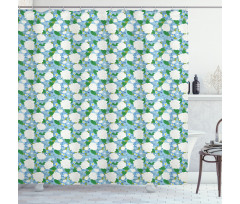 Refreshing Flowers and Birds Shower Curtain