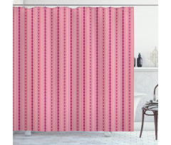 Pinkish Triangles Shower Curtain