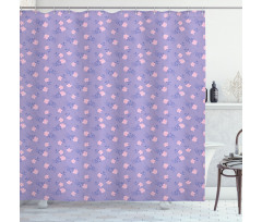 Retro Gramophone Orchids Shower Curtain