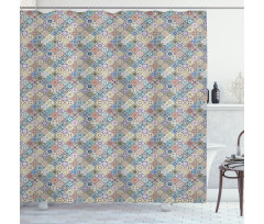 Folkloric Effect Tile Shower Curtain