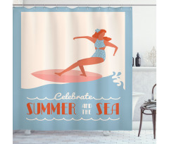 Summer and Sea Shower Curtain