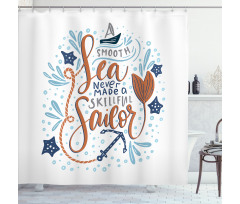 Skillful Sailor Phrase Shower Curtain