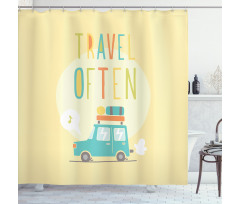 Road Trip Travel Often Shower Curtain