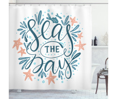 Seas Day Starfishes Shower Curtain