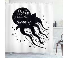 Jellyfish Silhouette Shower Curtain