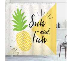 Sun and Fun Pineapple Shower Curtain