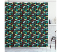 Exotic Torbay Palm Leaves Shower Curtain