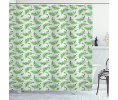 Falling Pine Tree Branches Shower Curtain