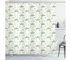 Citrus Fruits and Leaves Shower Curtain